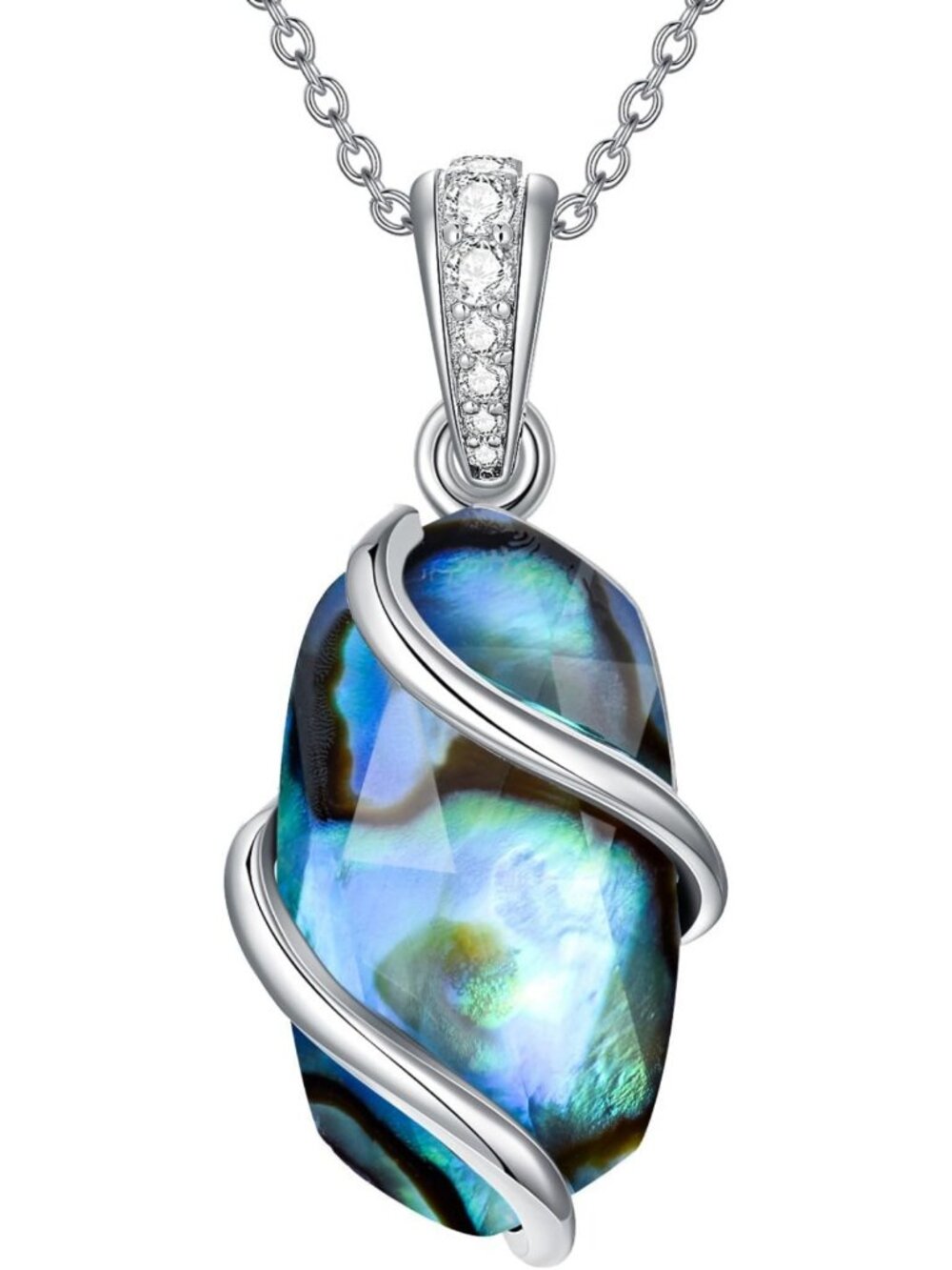 Dainty Sterling Silver Pendant Necklace with Gemstone - Elegant Women's Jewelry